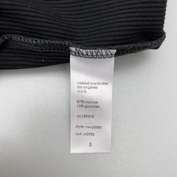 Naked Wardrobe Black Snatched Ribbed Shorts Size S NW-P0081 - Picture 6 of 9